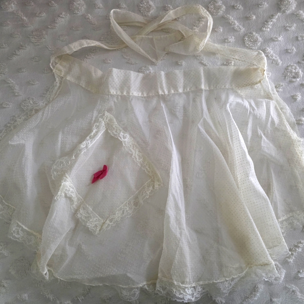 Vintage Sheer Lace Apron